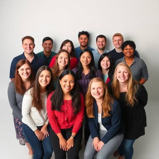 Group photo of Thespian Heights Academy staff, smiling and posed professionally. Diverse group of men and women.